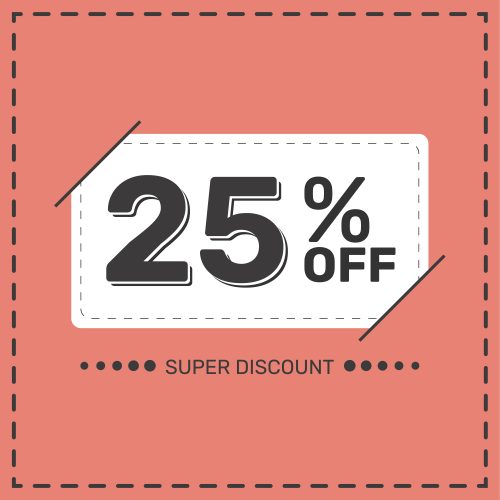 25% off banner