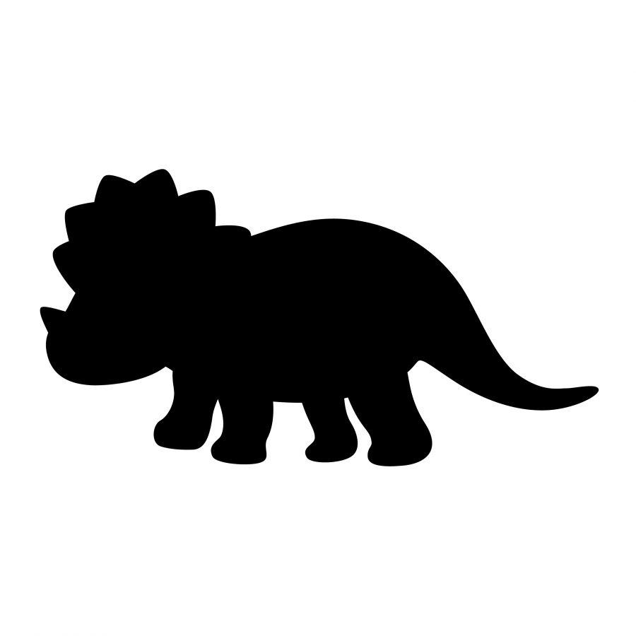 Dinosaur shaped chalkboard