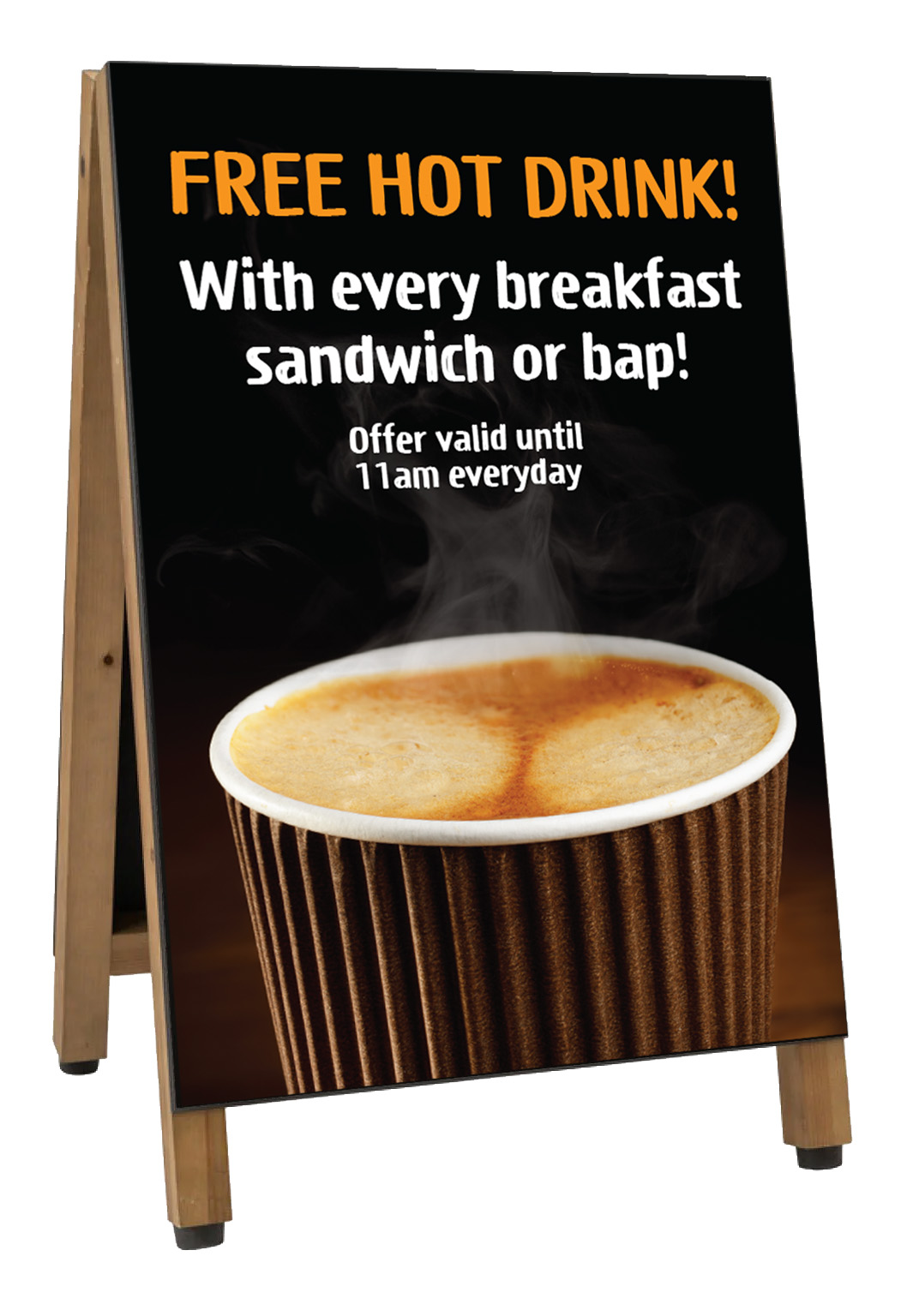 Sturdy Wooden Pavement Sign - 3 sizes available. Strong product and ...