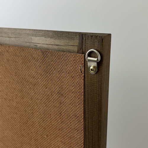 Dark Oak Poster Frame Close up of D Ring Dark Oak Poster Frame Close up of D Ring