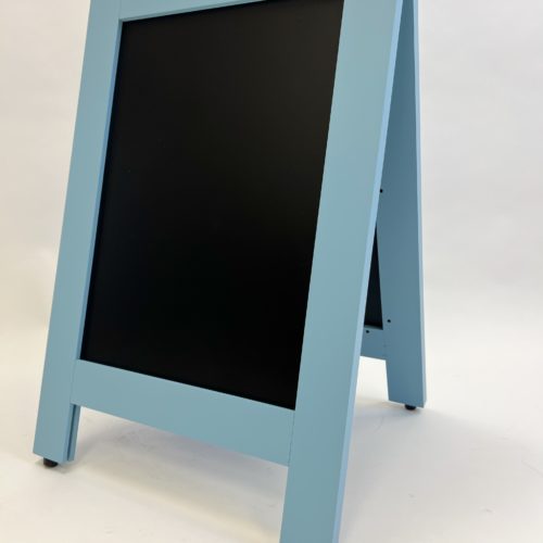 Highstreet A Board Seaside Blue Visual 2 Highstreet A-Board - finished in Seaside Blue - with plain chalkboard