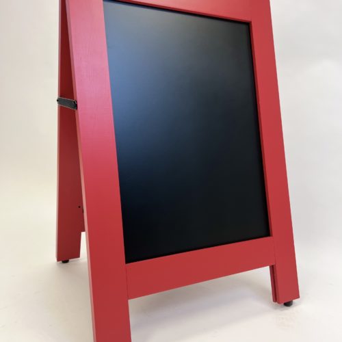 Highstreet A Board Sunset Red Visual 1 Highstreet A-Board - Finished in Sunset Red, with plain black chalkboard