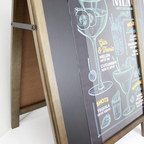Pavement sign with side-loading poster insert design