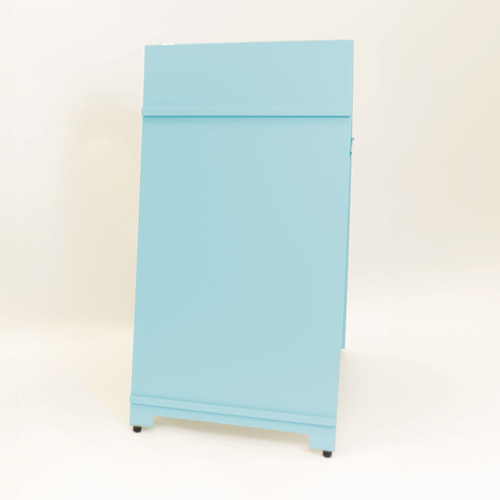 Side Loading Blue Side Loading - A-Board, finished in Seaside Blue, to hold A1 Inserts