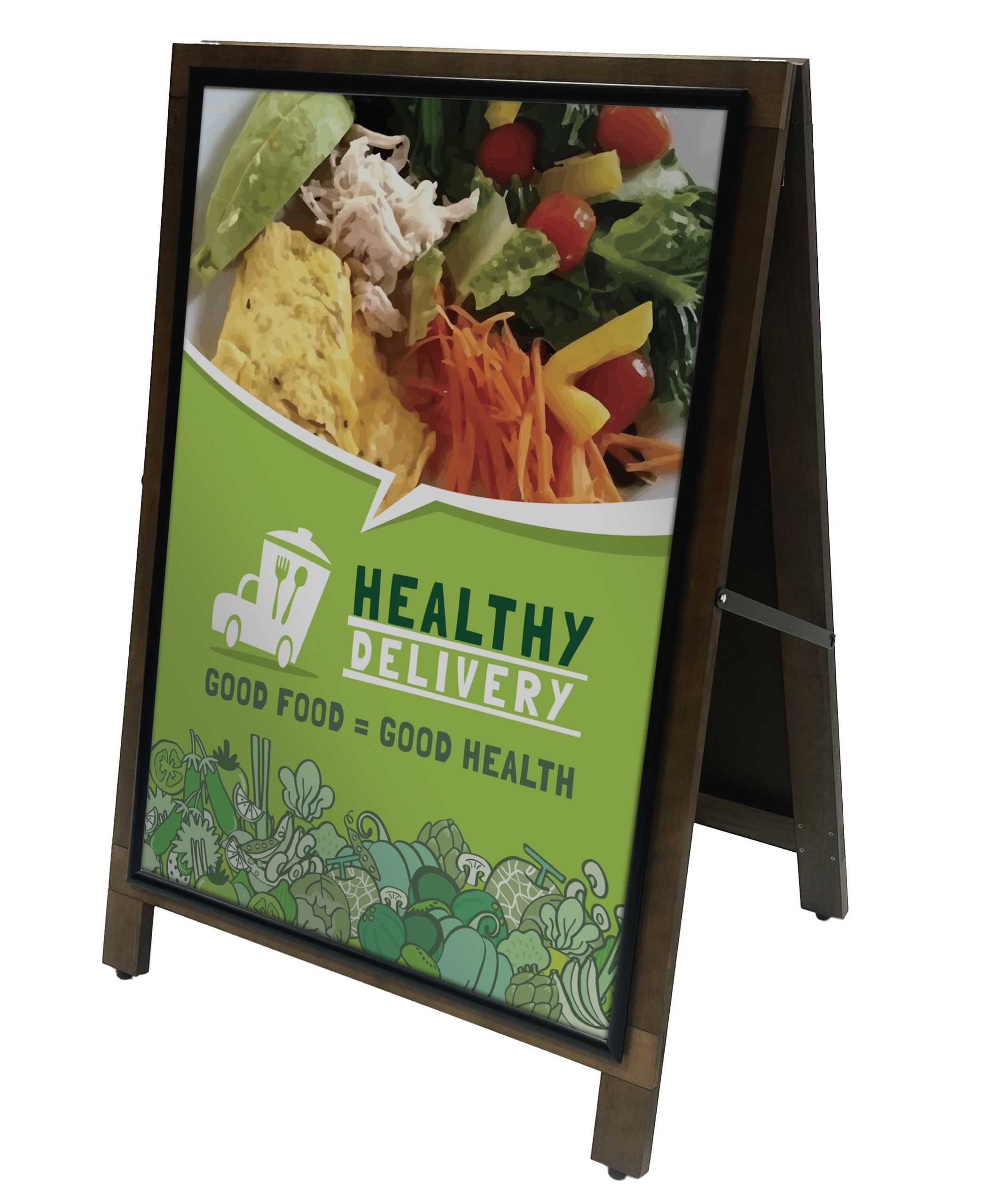 Slim Line Rustic with Poster2 scaled PosterPro Slim – Snap Frame Pavement Sign - A0
