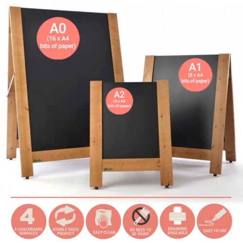 reversible A-Board with icon