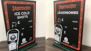 2 table talkers on a table