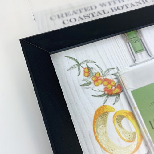 Black sliding poster frame for displaying posters on walls