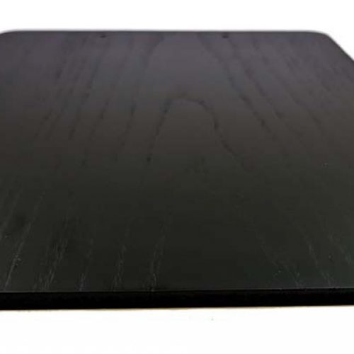 Black wooden clipboard with clip