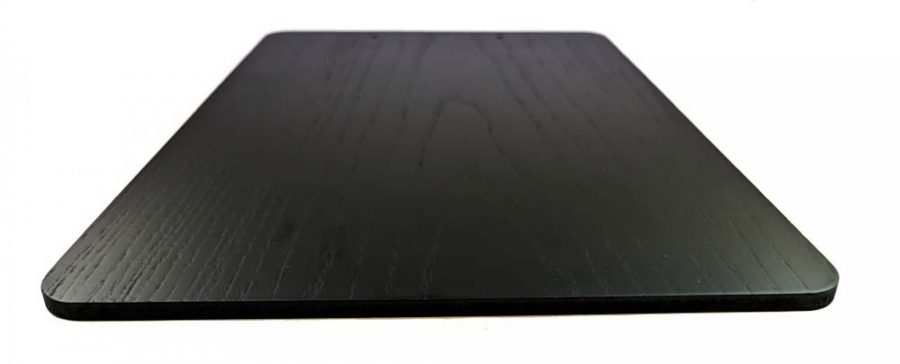 Black wooden clipboard with clip
