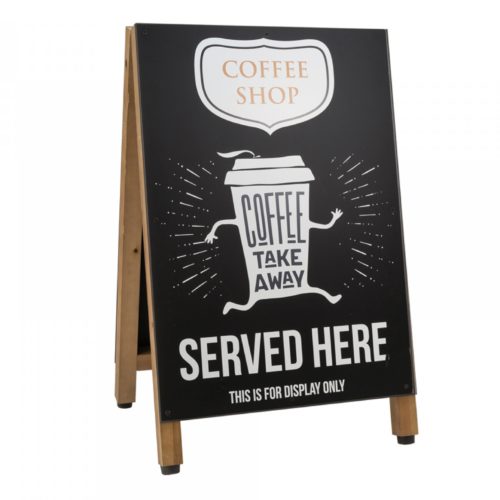 Chalkboard Pavement Sign with Sturdy Wooden Frame