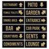 Directional sign for businesses, amenties, venues and more
