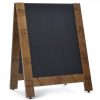 Wooden A-Board with chalkboard inserts that are reversible