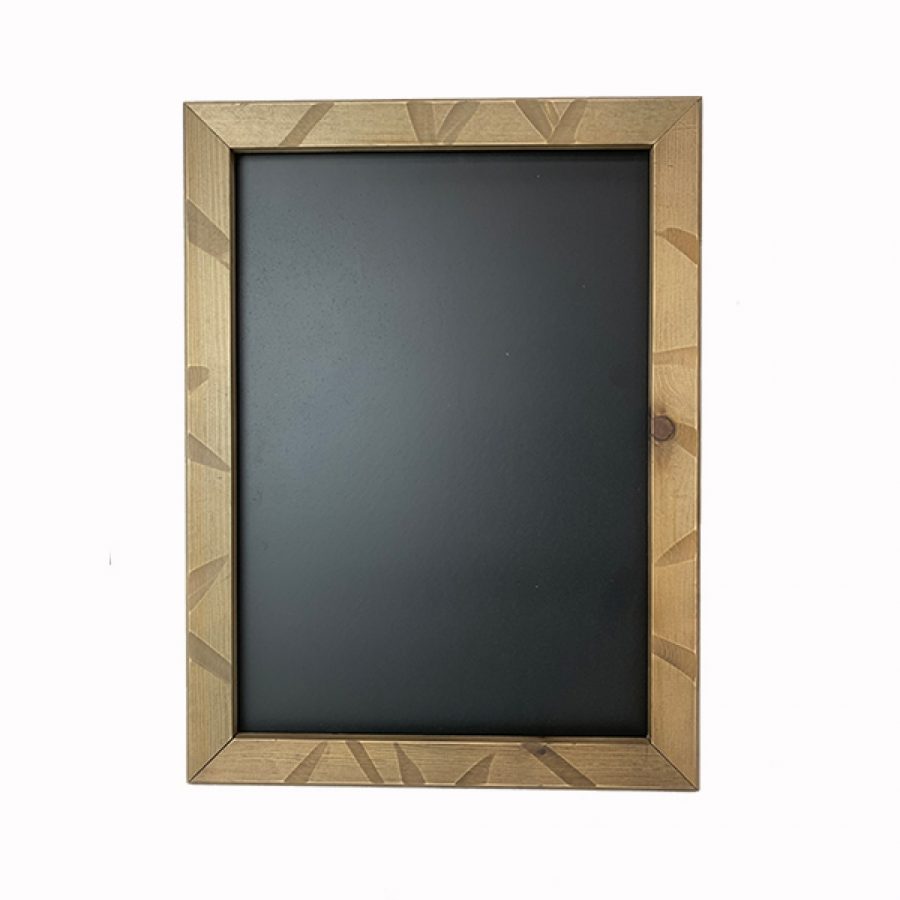 A wooden poster frame for displaying posters in a distressed finish