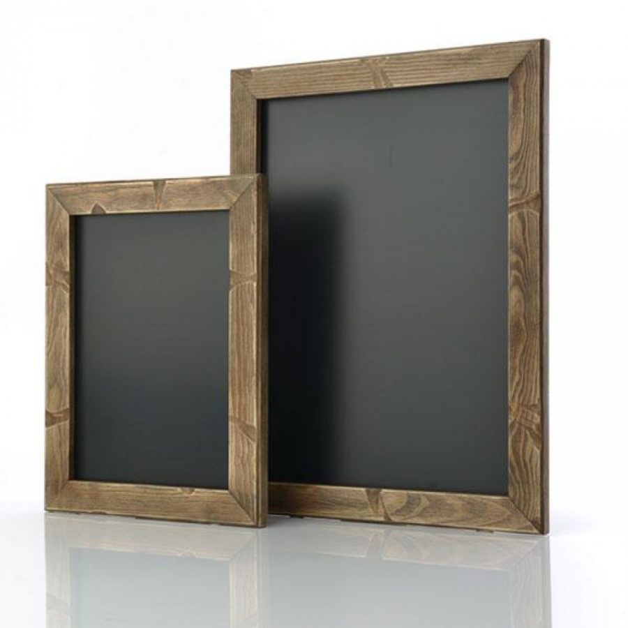 A wooden poster frame for displaying posters with a distressed finish