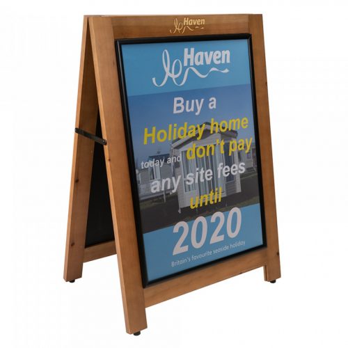 Emblem headed A-board