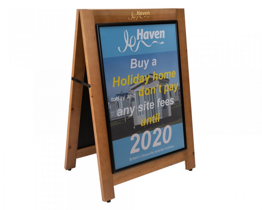 Emblem headed A-board