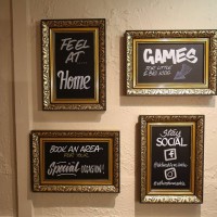 four small framed chalkboard wall display four small framed chalkboard wall display