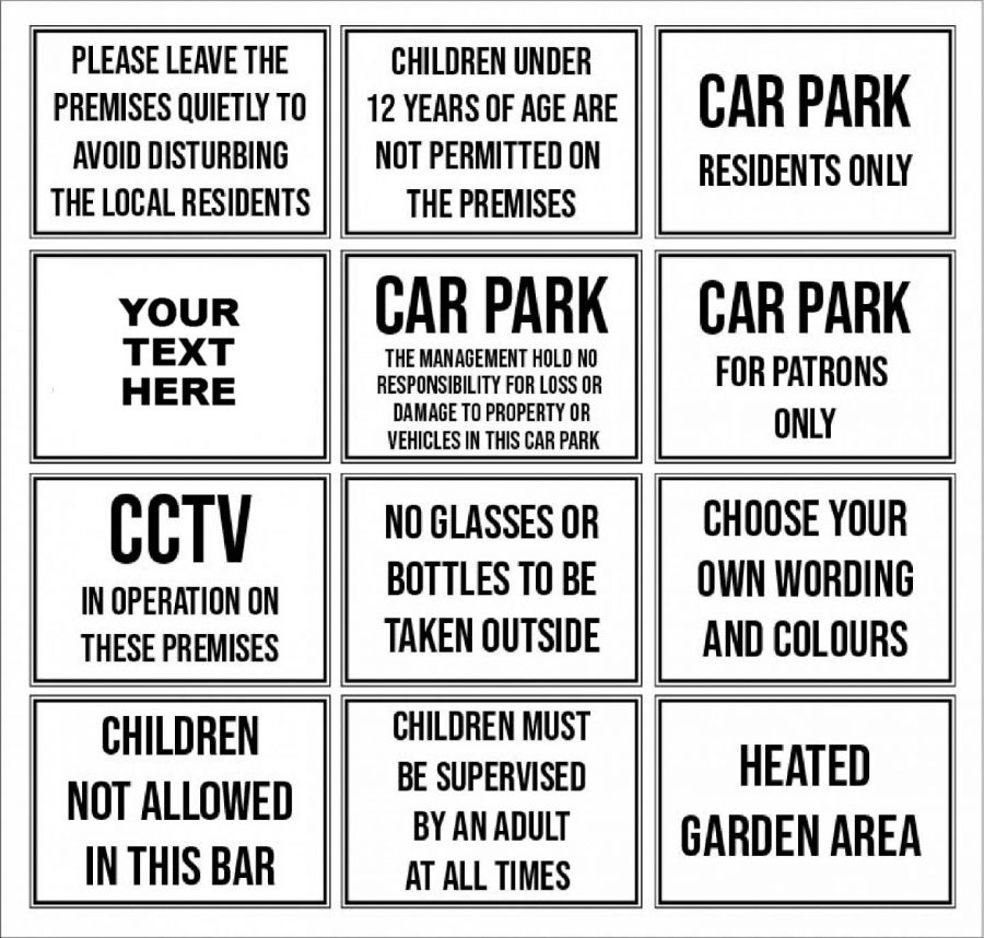 General purpose sign with your text