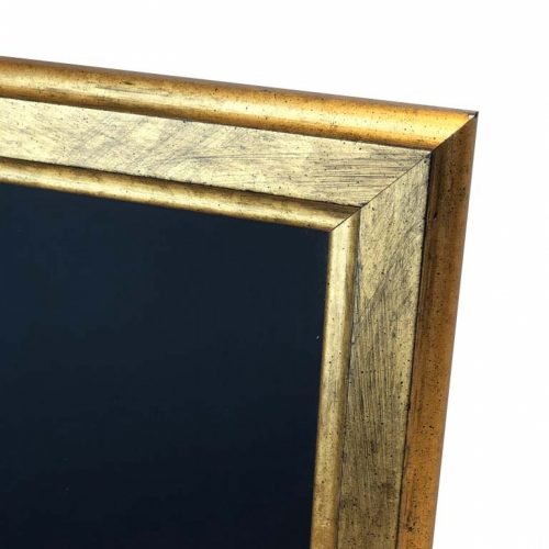 Framed chalkboard with gold frame
