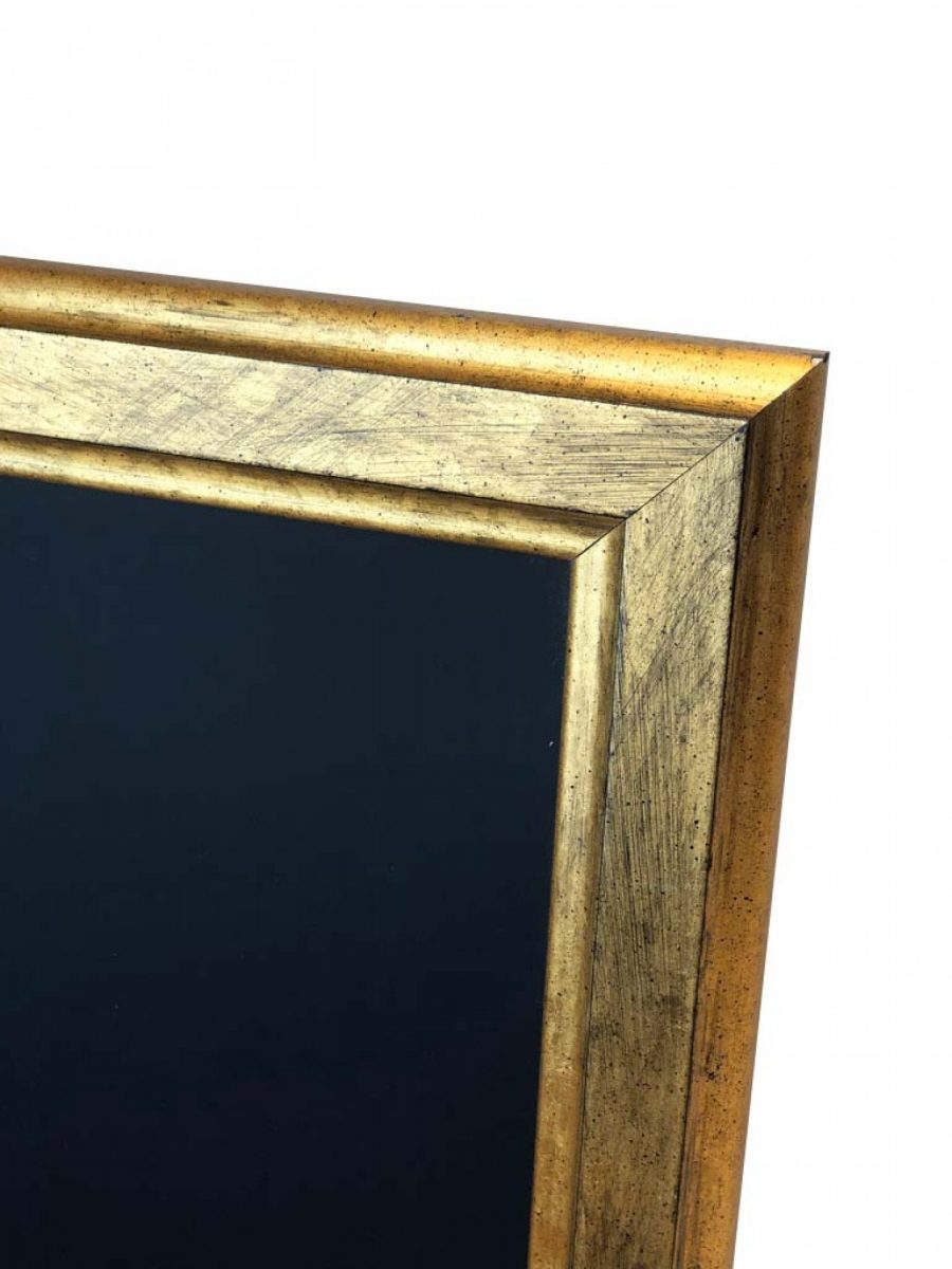 Framed chalkboard with gold frame