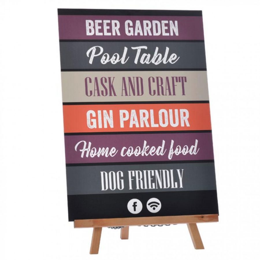 Hardwood easel with A2 chalkboard