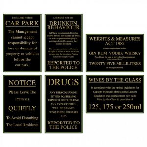 legal pub signs