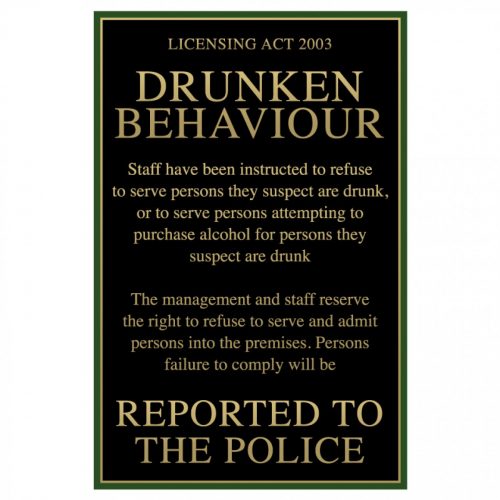 Legal pub signs