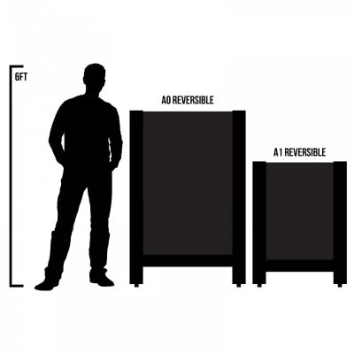 majisign aboard pavement sign sizes comparison to a human graphic majisign aboard pavement sign sizes comparison to a human graphic