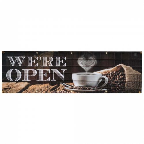 Large printed banner using mesh banner material
