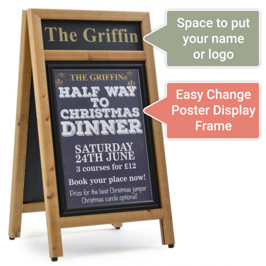 snap poster display pavement sign