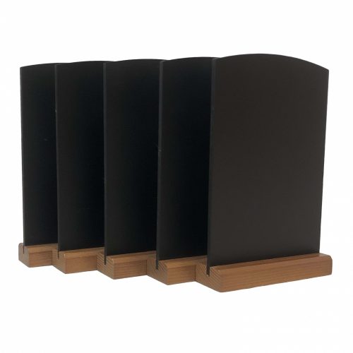 5 tabletop table talker tombstones with wooden bases