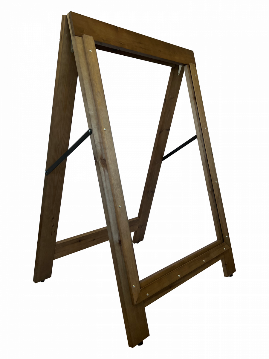 An A-frame for advertising board display