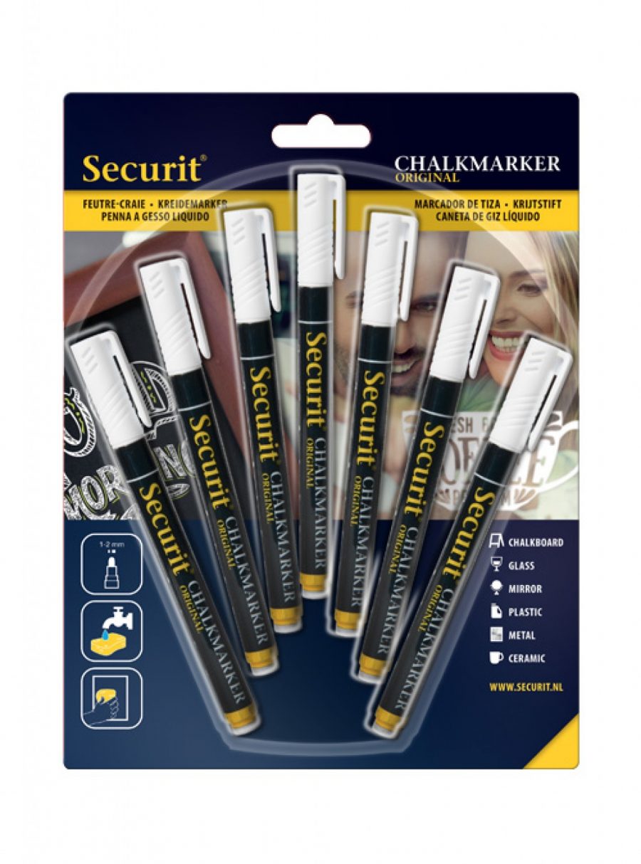 A pack of chalkpens made by Securit