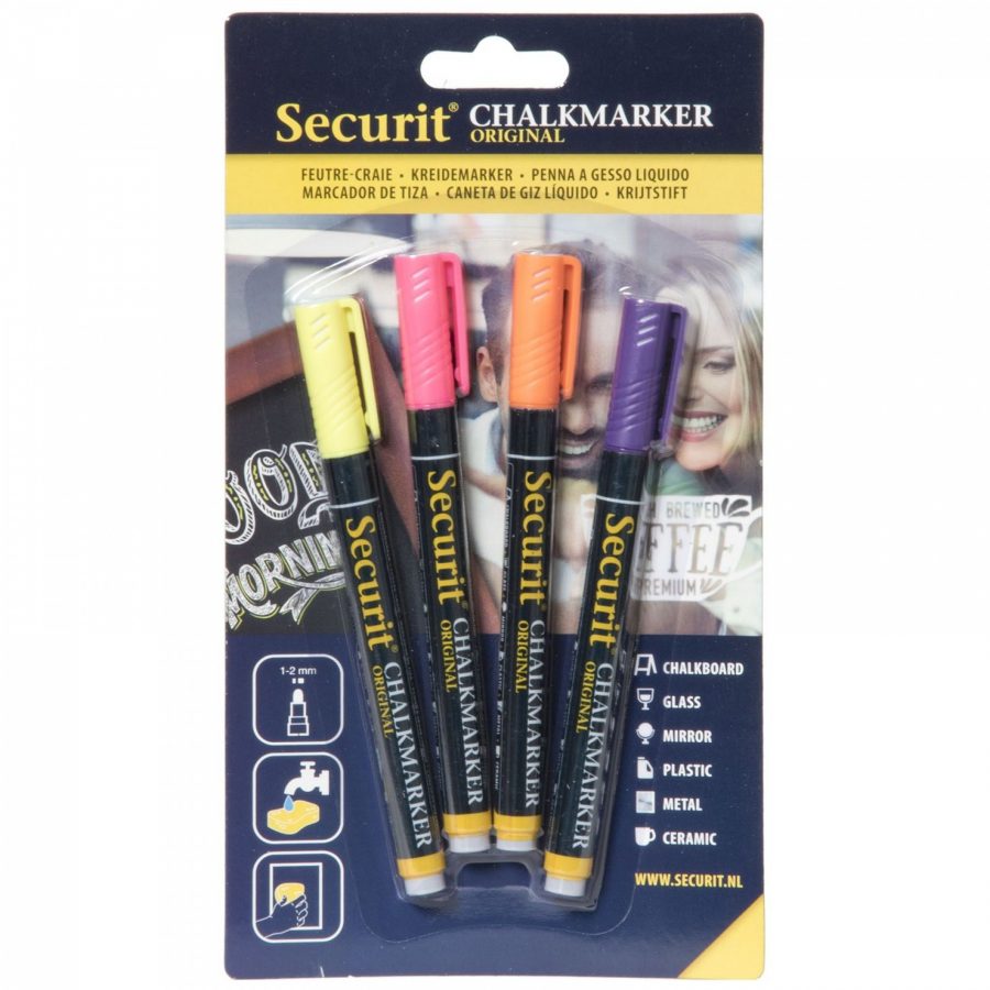 A pack of chalkpens made by Securit