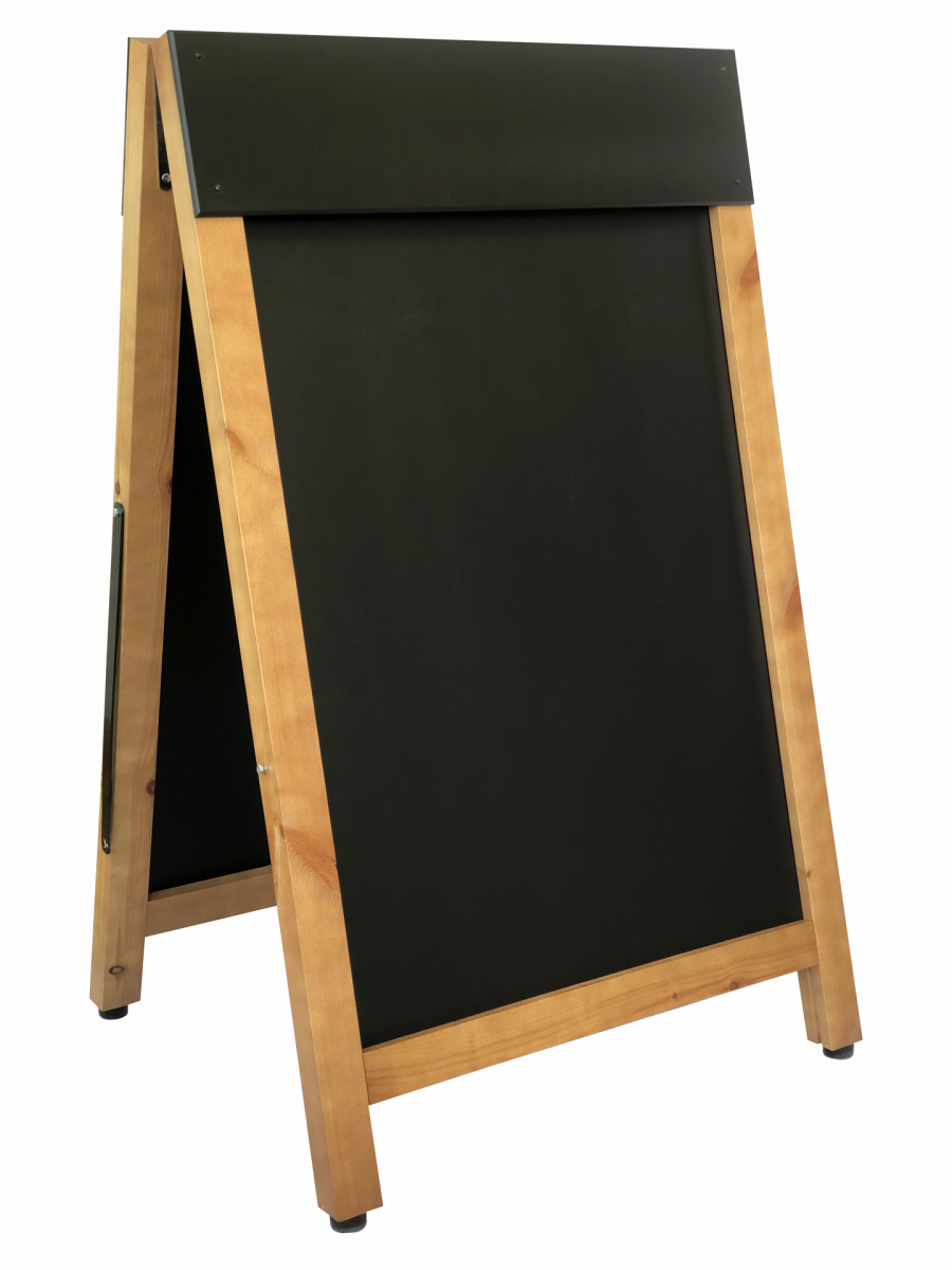 Reverisble insert wooden a-frame pavement sign