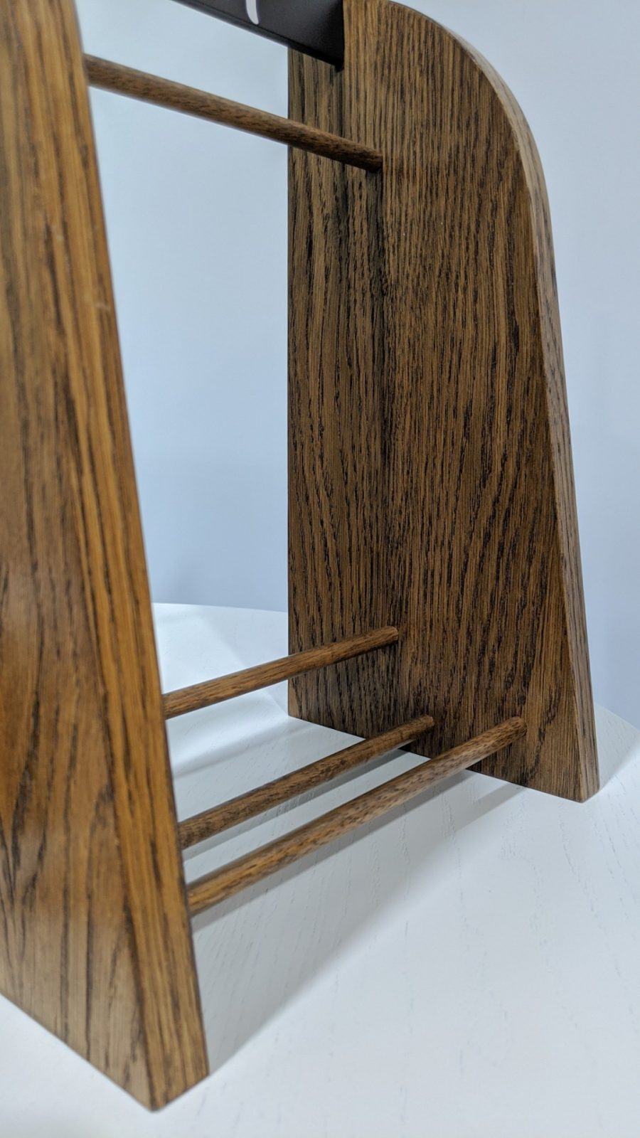 Wooden freestanding wine stand