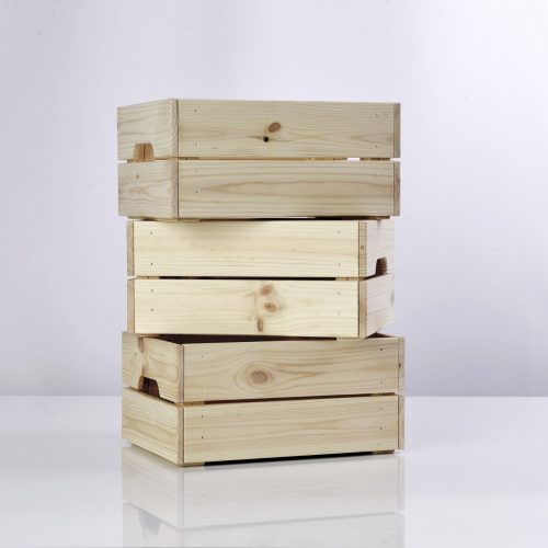 Stack of plain wood creates