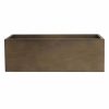 Wooden box table caddy in dark stain