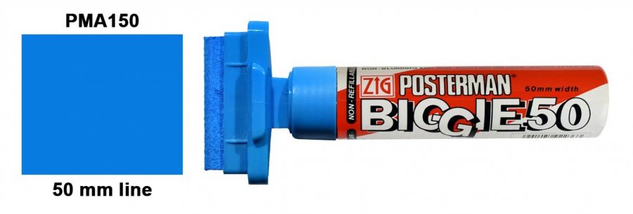 A ZIG Posterman pen blue